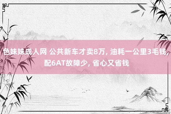 色妹妹成人网 公共新车才卖8万， 油耗一公里3毛钱， 配6AT故障少， 省心又省钱