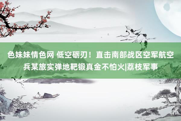 色妹妹情色网 低空砺刃！直击南部战区空军航空兵某旅实弹地靶锻真金不怕火|荔枝军事