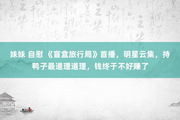 妹妹 自慰 《盲盒旅行局》首播，明星云集，持鸭子最道理道理，钱终于不好赚了