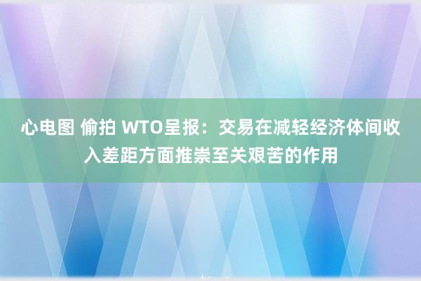 心电图 偷拍 WTO呈报：交易在减轻经济体间收入差距方面推崇至关艰苦的作用