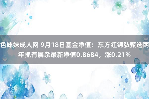 色妹妹成人网 9月18日基金净值：东方红锦弘甄选两年抓有羼杂最新净值0.8684，涨0.21%