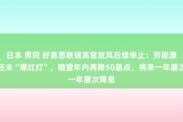 日本 男同 好意思联储高官放风后续举止：劳能源市集还未“爆红灯”，瞻望年内再降50基点，<a href=