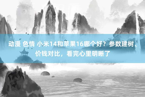 动漫 色情 小米14和苹果16哪个好？参数建树、价钱对比，看完心里明晰了