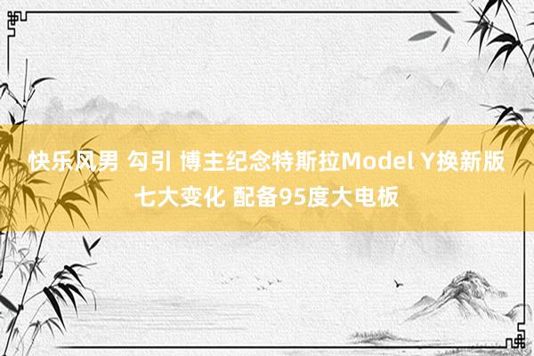 快乐风男 勾引 博主纪念特斯拉Model Y换新版七大变化 配备95度大电板