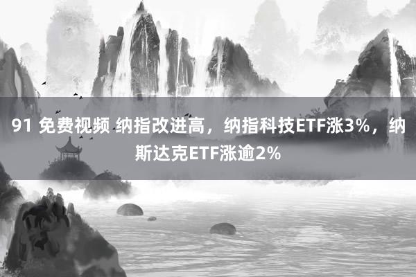 91 免费视频 纳指改进高，纳指科技ETF涨3%，纳斯达克ETF涨逾2%