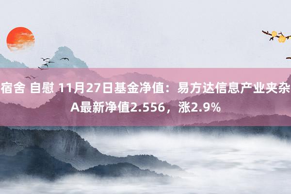 宿舍 自慰 11月27日基金净值：易方达信息产业夹杂A最新净值2.556，涨2.9%