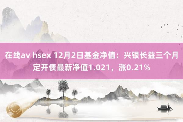 在线av hsex 12月2日基金净值：兴银长益三个月定开债最新净值1.021，涨0.21%