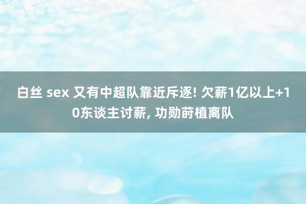 白丝 sex 又有中超队靠近斥逐! 欠薪1亿以上+10东谈主讨薪， 功勋莳植离队