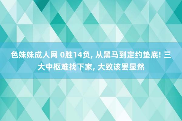 色妹妹成人网 0胜14负， 从黑马到定约垫底! 三大中枢难找下家， 大致该罢显然