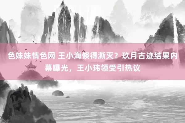 色妹妹情色网 王小海倏得澌灭？玖月古迹结果内幕曝光，王小玮领受引热议