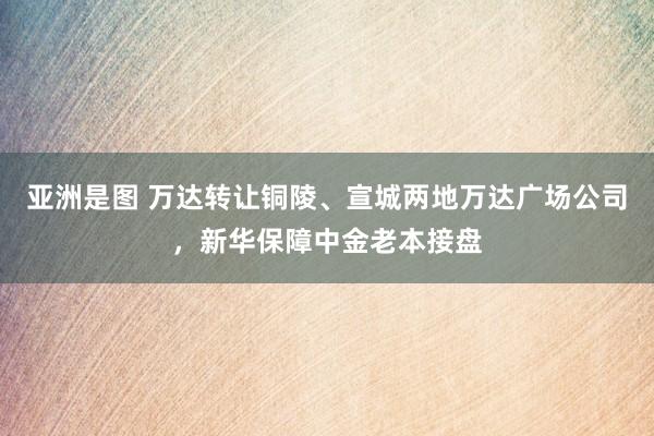 亚洲是图 万达转让铜陵、宣城两地万达广场公司，新华保障中金老本接盘